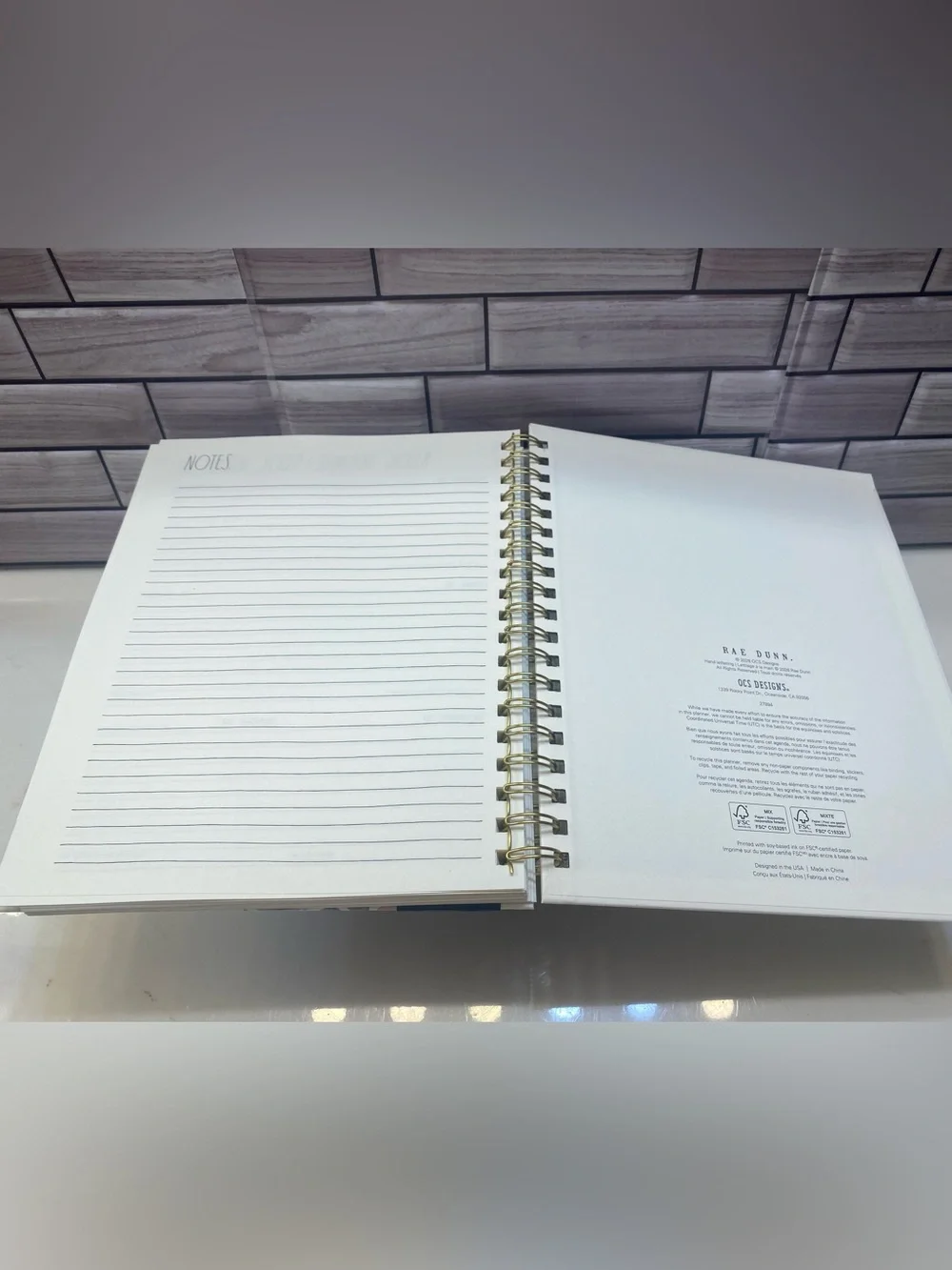 Rae Dunn❤️   “2027.”Flowers L size 17-month Planner NEW
